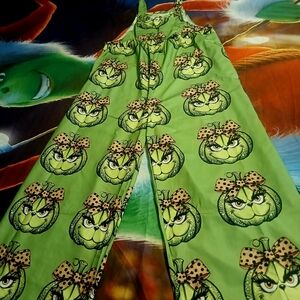 Green Grinch Patterned Women's Jumpsuit